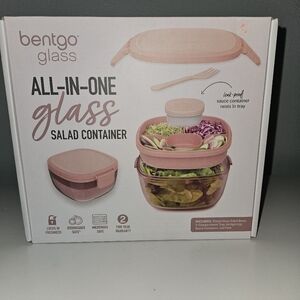 Bentgo Glass All-in-One Salad Container (Pink) - NWT